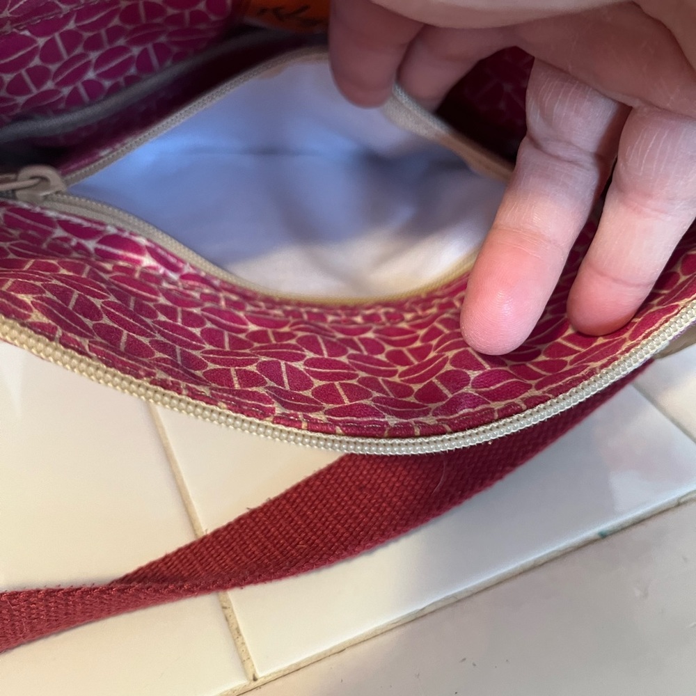 Magenta Fossil Key Per Coated Canvas Crossbody - image 6